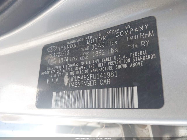 Hyundai ACCENT SE 2014 KMHCU5AE2EU141981 Image 9