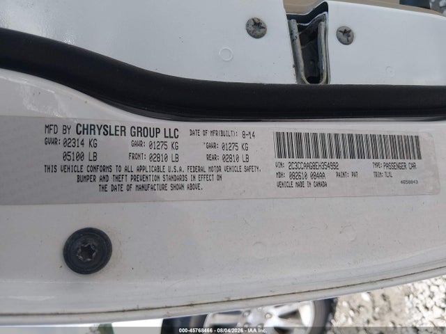 Aukcja sprzedaży 2014 Chrysler 300, vin: 2C3CCAAG8EH354992, numer aukcji: 45768466