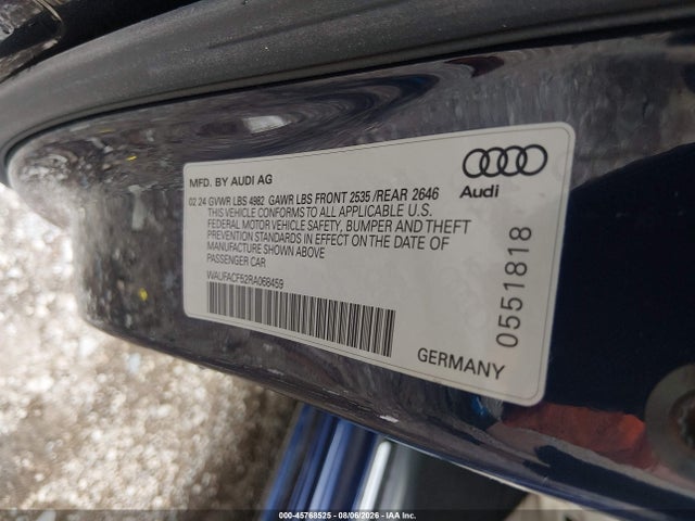 Продаж на аукціоні авто 2024 Audi A5 Sportback Premium Plus 45 Tfsi Quattro S Tronic, vin: WAUFACF52RA068459, номер лоту: 45768525