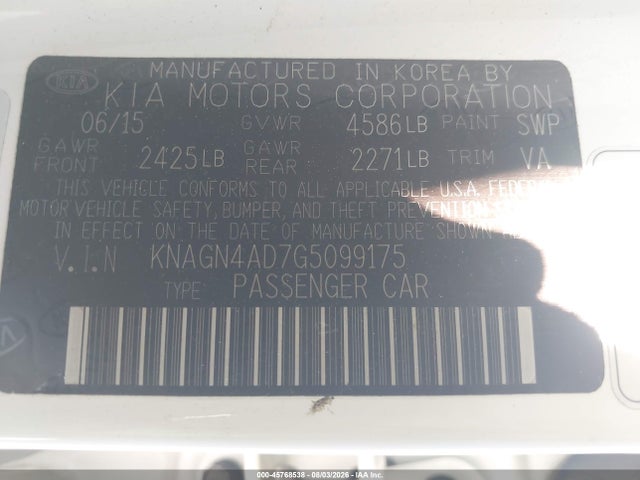 KIA Optima Hybrid Ex 2016 KNAGN4AD7G5099175 Image 9