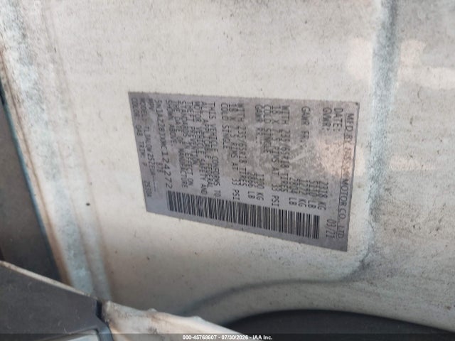 2021 Nissan Murano Sv Fwd მანქანა იყიდება აუქციონზე, vin: 5N1AZ2BJXMC124272, აუქციონის ნომერი: 45768607