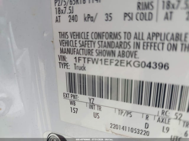 Ford F-150 Xlt 2014 1FTFW1EF2EKG04396 Image 9