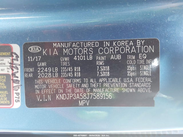 Продаж на аукціоні авто 2018 Kia Soul +, vin: KNDJP3A58J7589156, номер лоту: 45768681