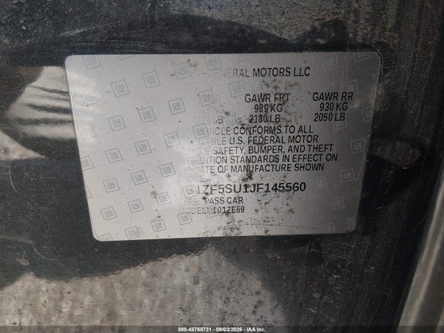 Продажа на аукционе авто 2018 Chevrolet Malibu Hybrid, vin: 1G1ZF5SU1JF145560, номер лота: 45768731