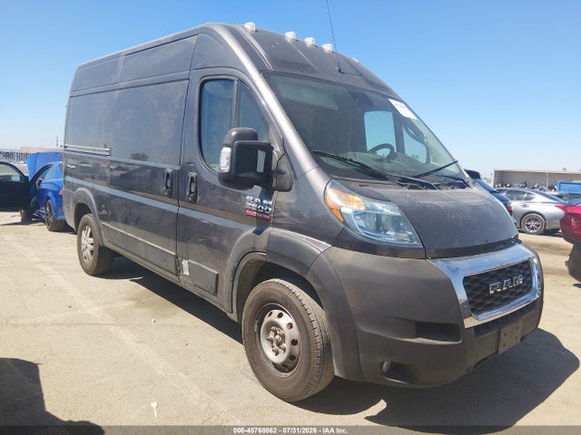 45768862 :رقم المزاد ، 3C6LRVCG9ME531856 vin ، 2021 Ram Promaster 2500 High Roof 136 Wb مزاد بيع