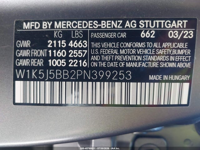 W1K5J5BB2PN399253 Mercedes-Benz Amg Cla 35 4matic