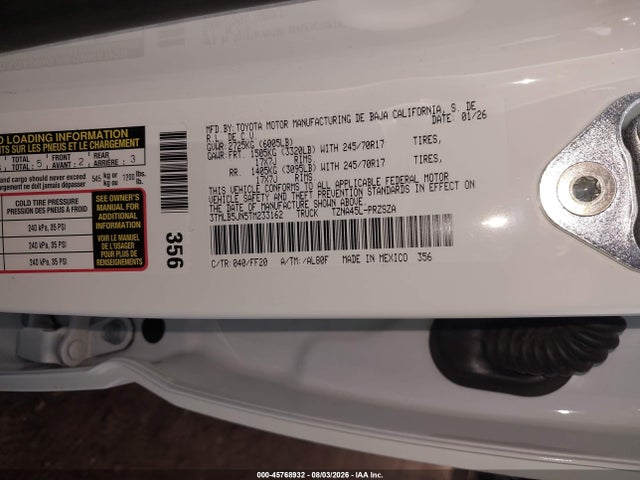 Toyota Tacoma Sr5 2026 3TMLB5JN5TM233162 Image 9