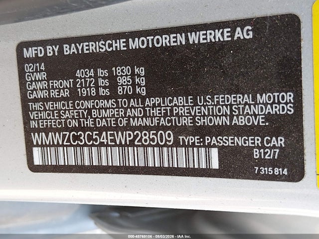 Продажа на аукционе авто 2014 Mini Countryman Cooper S, vin: WMWZC3C54EWP28509, номер лота: 45769106