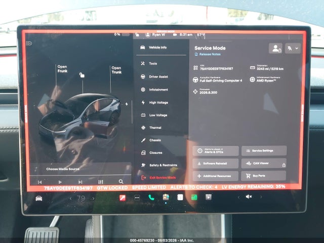 Aukcja sprzedaży 2026 Tesla Model Y All-wheel Drive/long Range Launch Series/premium All-wheel Drive, vin: 7SAYGDEE9TF634197, numer aukcji: 45769230