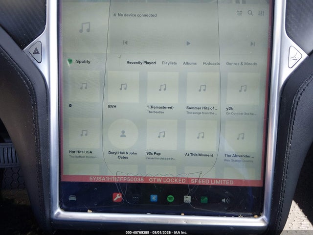 5YJSA1H11EFP50038 Tesla Model S P85