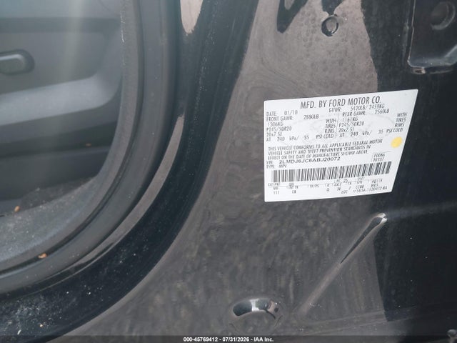 Продажа на аукционе авто 2010 Lincoln Mkx, vin: 2LMDJ6JC6ABJ20072, номер лота: 45769412