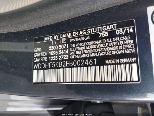 Mercedes-Benz E 350 2014 WDDHF5KB2EB002461 Image 9