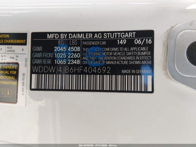Продажа на аукционе авто 2017 Mercedes-benz C 300, vin: WDDWJ4JB6HF404692, номер лота: 45769768
