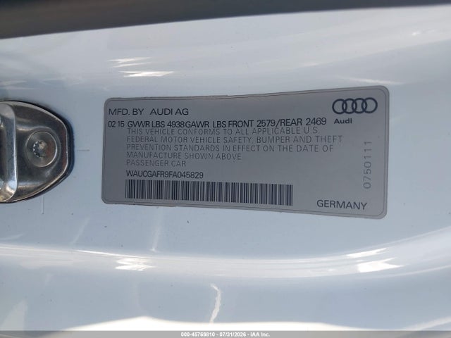 Продаж на аукціоні авто 2015 Audi S5 3.0t Premium Plus, vin: WAUCGAFR9FA045829, номер лоту: 45769810