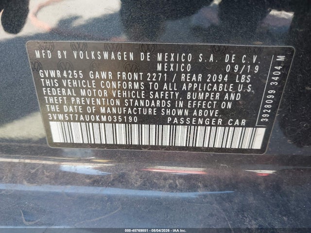Продаж на аукціоні авто 2019 Volkswagen Golf Gti 2.0t Autobahn/2.0t Rabbit Edition/2.0t S/2.0t Se, vin: 3VW5T7AU0KM035190, номер лоту: 45769851