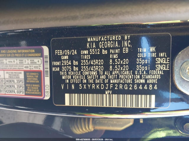 KIA Sorento X-line Sx 2024 5XYRKDJF2RG264484 Image 9