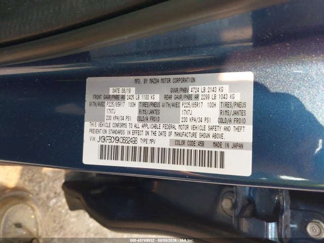 JM3KFBCM9K0682498 Mazda Cx-5 Touring