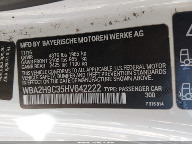 Продаж на аукціоні авто 2017 Bmw 230i Xdrive, vin: WBA2H9C35HV642222, номер лоту: 45769957