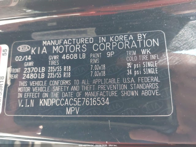 KIA Sportage Ex 2014 KNDPCCAC5E7616534 Image 9