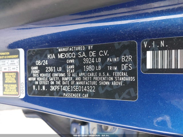 KIA K4 Lxs 2025 3KPFT4DE1SE014322 Image 9