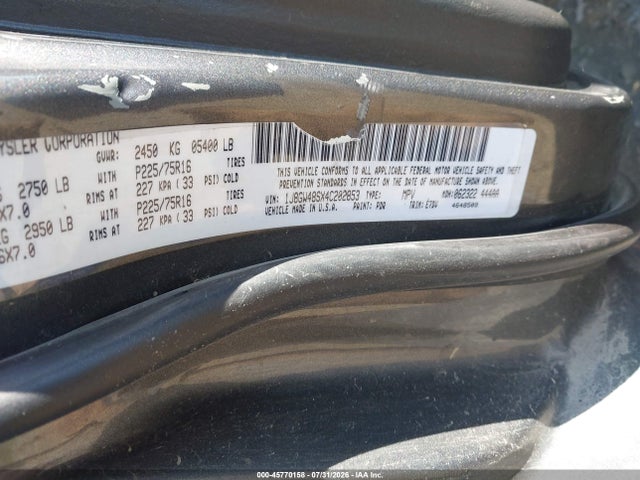 Продажа на аукционе авто 2004 Jeep Grand Cherokee Laredo, vin: 1J8GW48SX4C202853, номер лота: 45770158