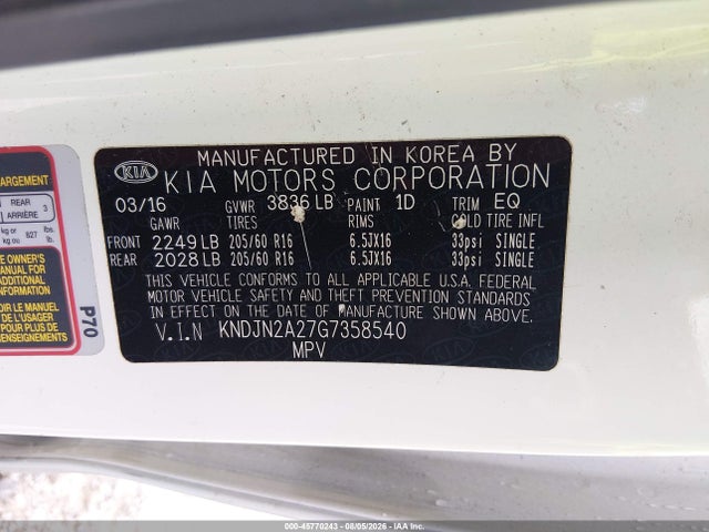 KIA Soul 2016 KNDJN2A27G7358540 Image 9