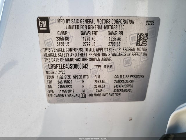 LRBFZLE40SD060643 Buick Envision Sport Touring Awd