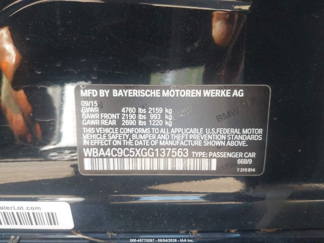 Продажа на аукционе авто 2016 Bmw 428i Gran Coupe Xdrive, vin: WBA4C9C5XGG137563, номер лота: 45770267