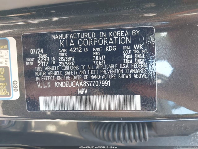 45770283 :رقم المزاد ، KNDEUCAA8S7707991 vin ، 2025 Kia Seltos S مزاد بيع