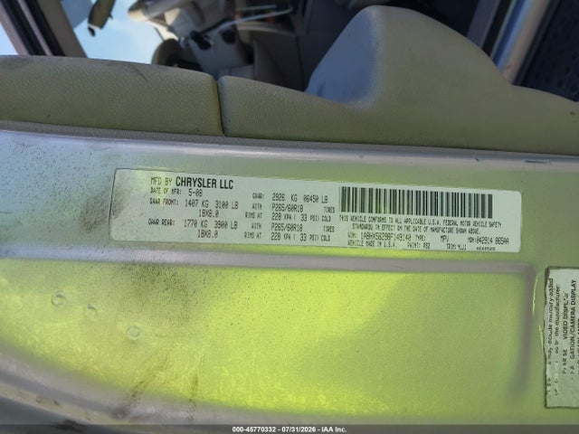Aukcja sprzedaży 2008 Chrysler Aspen Limited, vin: 1A8HX58298F149140, numer aukcji: 45770332