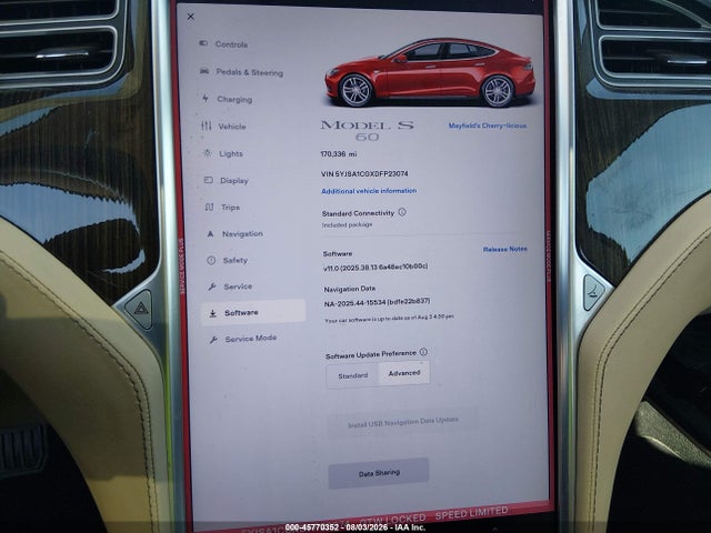 Продажа на аукционе авто 2013 Tesla Model S, vin: 5YJSA1CGXDFP23074, номер лота: 45770352