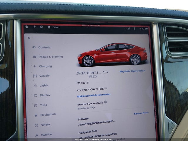 Продажа на аукционе авто 2013 Tesla Model S, vin: 5YJSA1CGXDFP23074, номер лота: 45770352