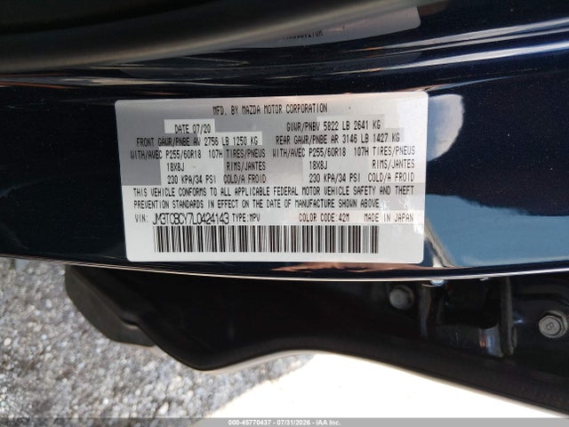 JM3TCBCY7L0424143 Mazda Cx-9 Touring