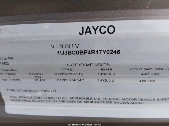 Jayco Jay Flight Series M-265 Rls 2024 1UJBC0BP4R17Y0246 Image 9