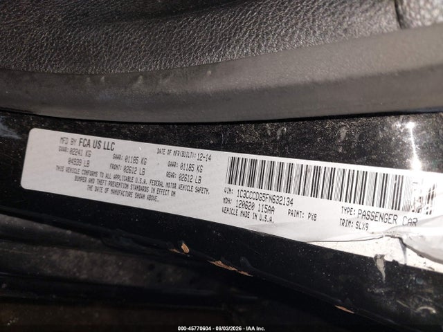 Aukcja sprzedaży 2015 Chrysler 200 S, vin: 1C3CCCDG5FN632134, numer aukcji: 45770604