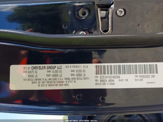 Aukcja sprzedaży 2014 Dodge Charger Police, vin: 2C3CDXAT6EH362506, numer aukcji: 45770976