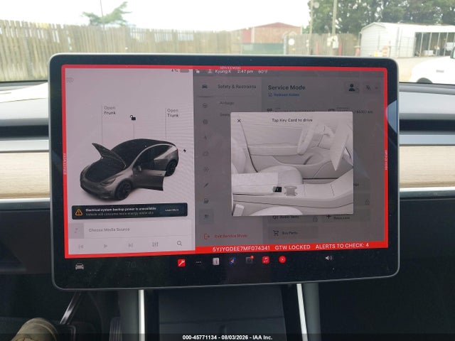 Aukcja sprzedaży 2021 Tesla Model Y Long Range Dual Motor All-wheel Drive, vin: 5YJYGDEE7MF074341, numer aukcji: 45771134