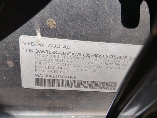 Audi A4 2.0t Premium 2014 WAUBFAFL7EN023409 Image 9