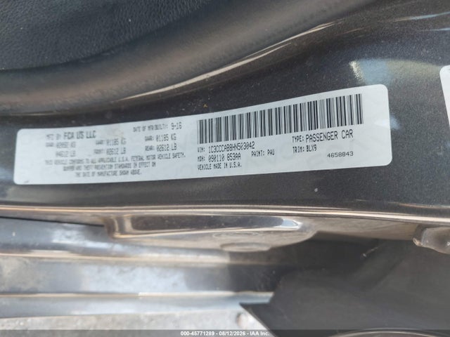 Aukcja sprzedaży 2017 Chrysler 200 Limited Platinum, vin: 1C3CCCAB8HN503042, numer aukcji: 45771289
