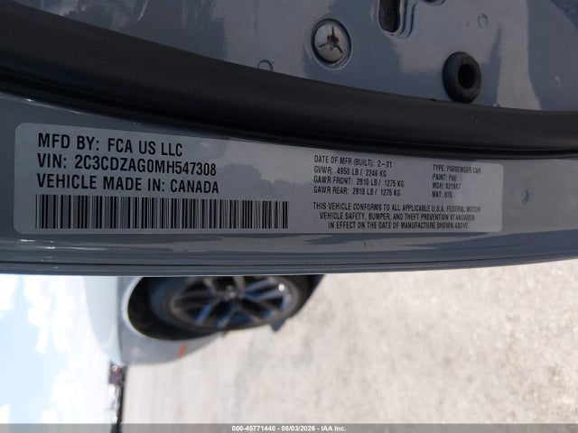 Dodge Challenger Sxt 2021 2C3CDZAG0MH547308 Image 9