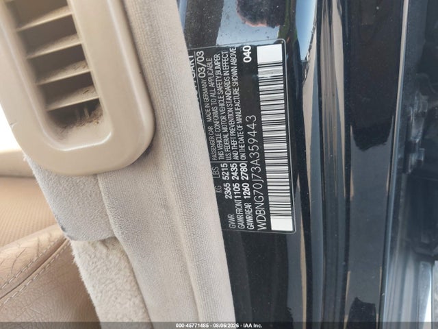 Продаж на аукціоні авто 2003 Mercedes-benz S 430, vin: WDBNG70J73A359443, номер лоту: 45771485