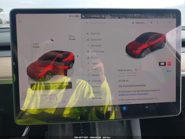 Продаж на аукціоні авто 2023 Tesla Model Y Awd/long Range Dual Motor All-wheel Drive, vin: 7SAYGDEEXPA069526, номер лоту: 45771597