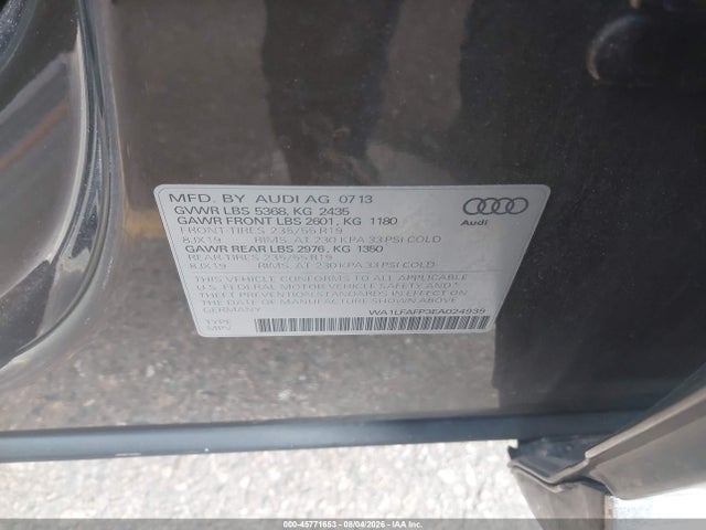 Aukcja sprzedaży 2014 Audi Q5 2.0t Premium, vin: WA1LFAFP3EA024939, numer aukcji: 45771653