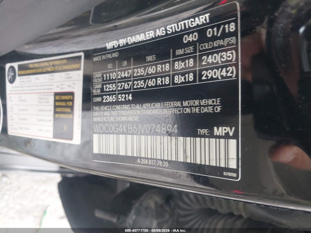 WDC0G4KB6JV074894 Mercedes-Benz Glc 300 4matic
