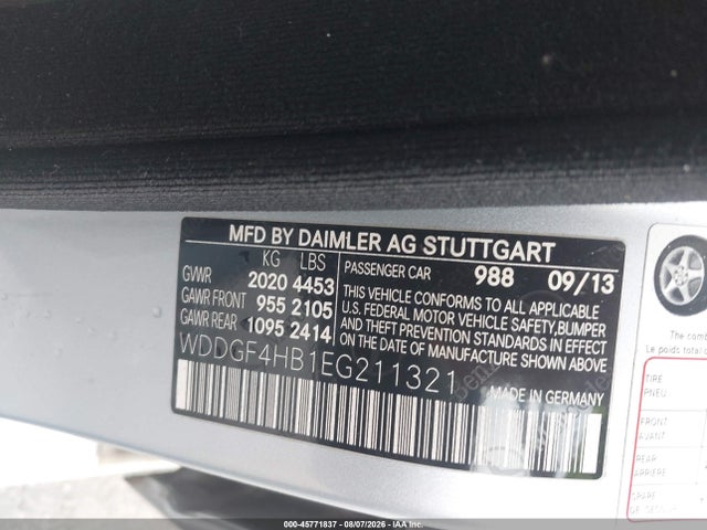 Продаж на аукціоні авто 2014 Mercedes-benz C 250 Sport, vin: WDDGF4HB1EG211321, номер лоту: 45771837
