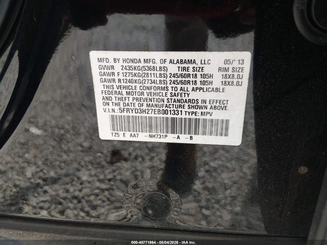 Продажа на аукционе авто 2014 Acura Mdx, vin: 5FRYD3H27EB001331, номер лота: 45771964