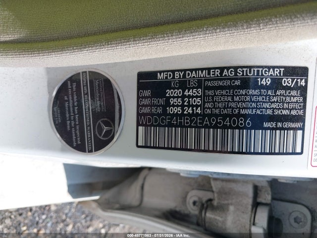 Продажа на аукционе авто 2014 Mercedes-benz C 250 Sport, vin: WDDGF4HB2EA954086, номер лота: 45771983