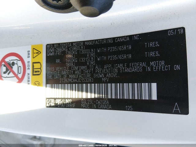 2018 Lexus Rx 350 მანქანა იყიდება აუქციონზე, vin: 2T2BZMCA4JC153283, აუქციონის ნომერი: 45772490