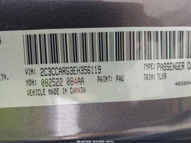 Aukcja sprzedaży 2014 Chrysler 300, vin: 2C3CCARG3EH356119, numer aukcji: 45772529