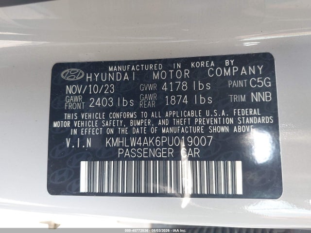 Продаж на аукціоні авто 2023 Hyundai Elantra N, vin: KMHLW4AK6PU019007, номер лоту: 45772536